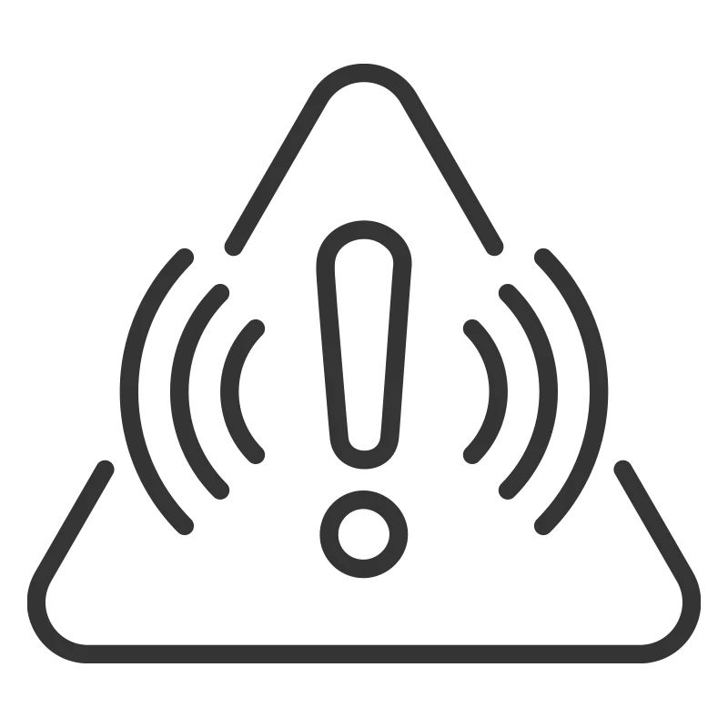 Icône d’alerte d’avertissement – Triangle avec point d’exclamation mar