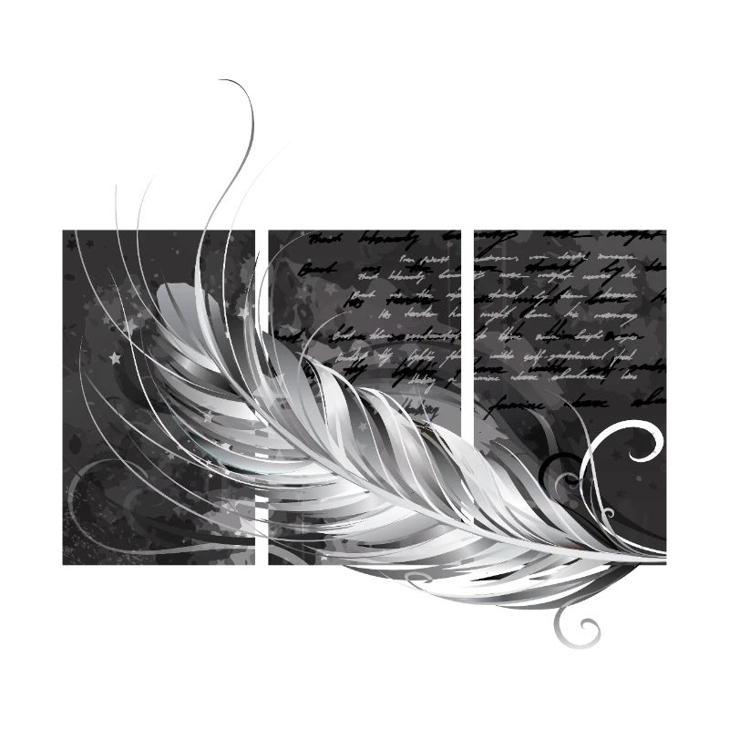 Feder-Triptychon