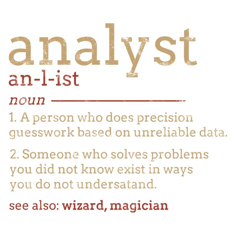Typographie du plan d’analyste