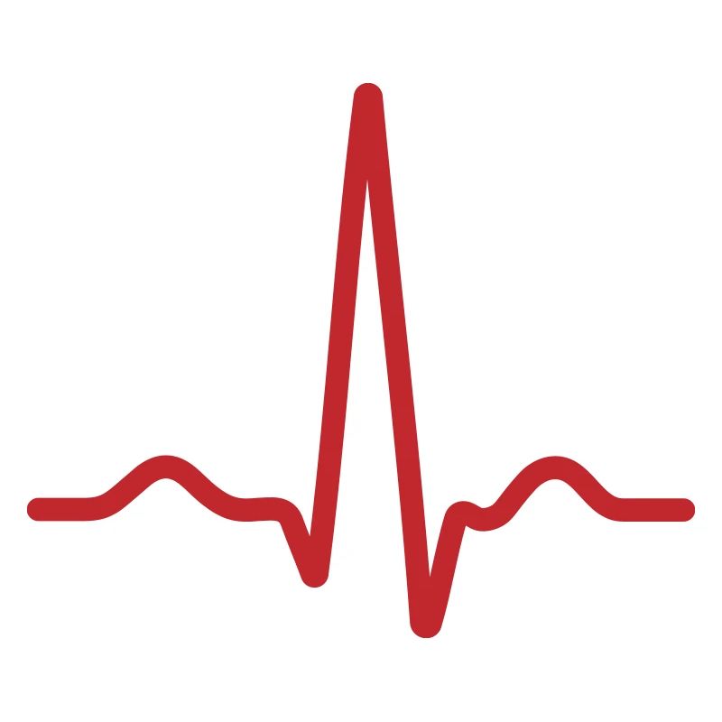 Bold Red Ecg Pulse Line
