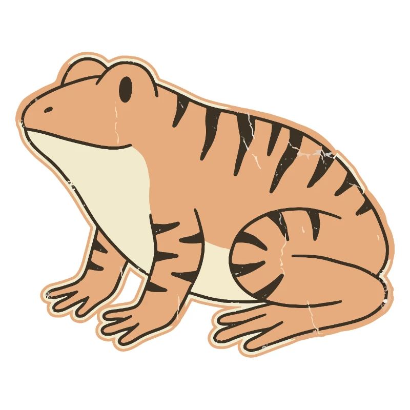 orange toad with retro stripes tabby stripes