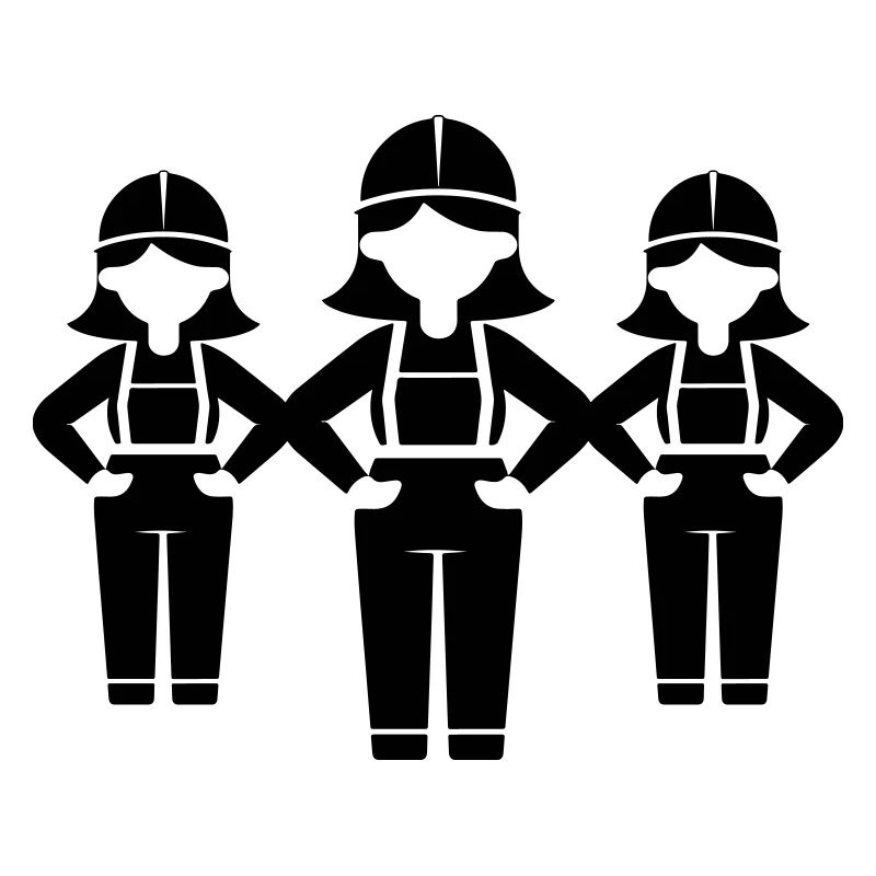 Bauarbeiter Team Frau