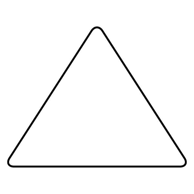 Triangle with rounded corners