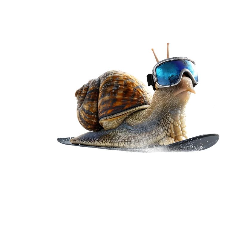 Plus cool que le reste, l’escargot de snowboard.