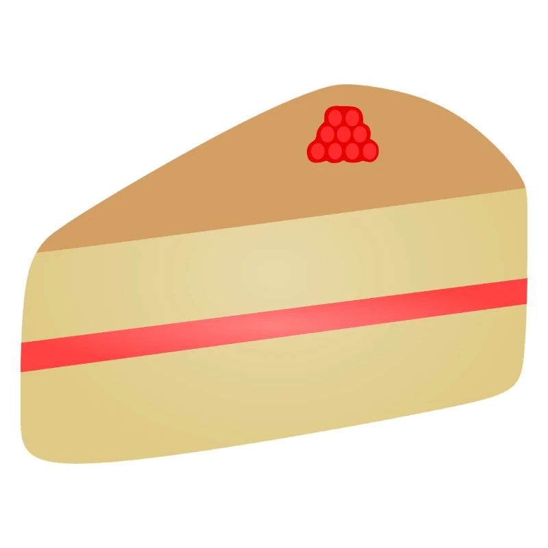Pastel Cake Slice Raspberry