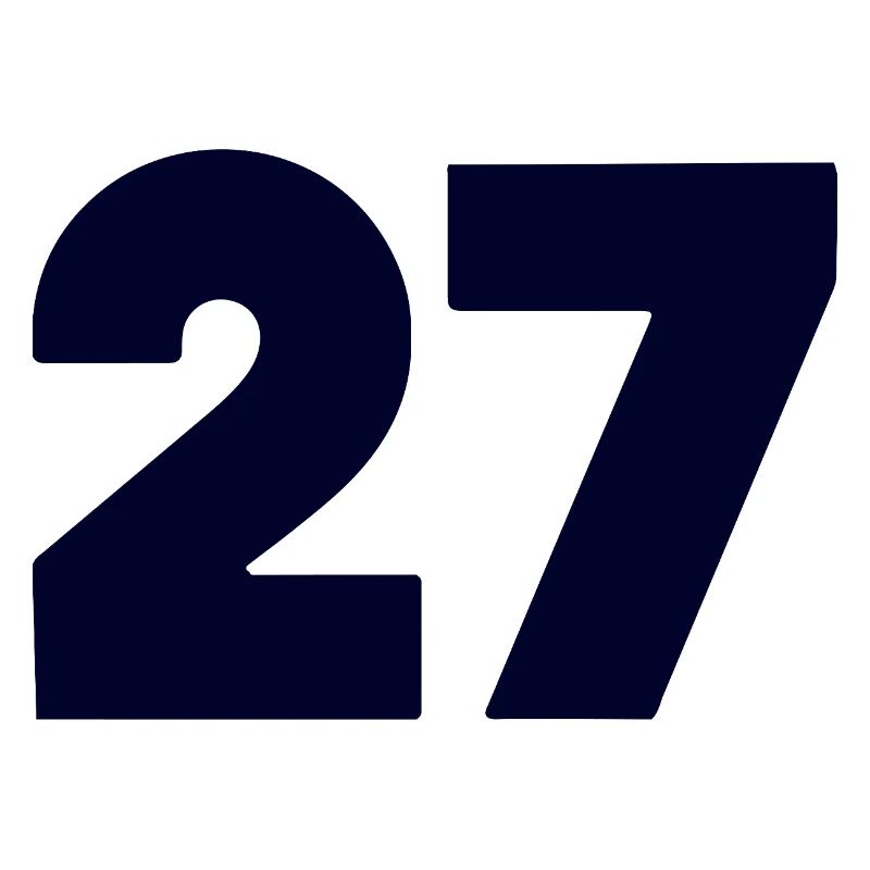 Bold 27 Numeric Emblem