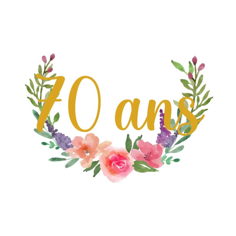 anniversaire fleurs âge 70ans