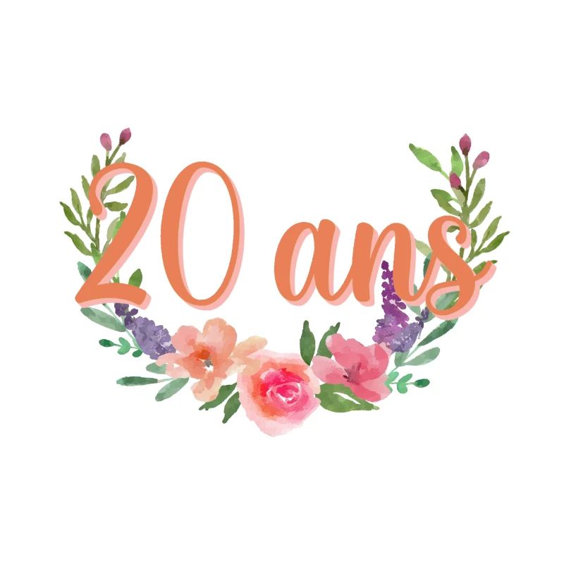 20 ans Floral Script