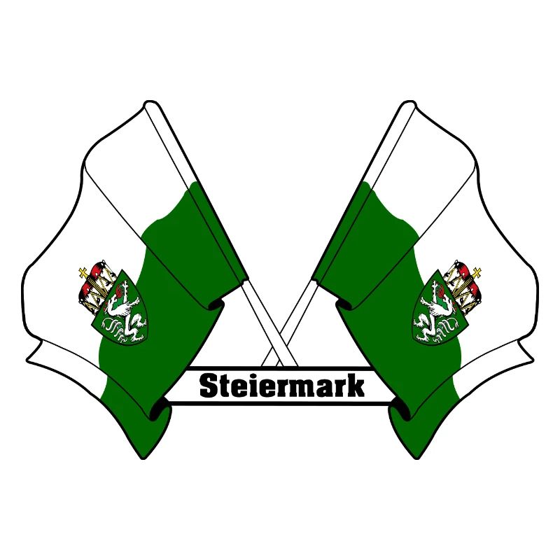 Drapeaux de Styrie avec texte
