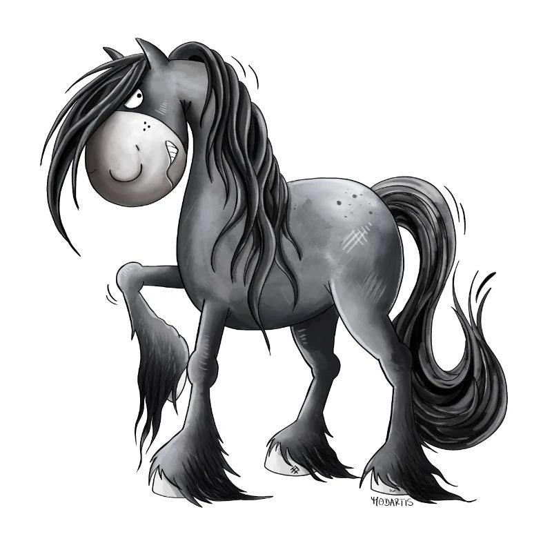 Cheval Grumpy I Bande Dessinée Pour Cavalier