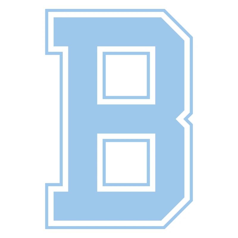 Monogramm Hellblau Varsity College Initiale B