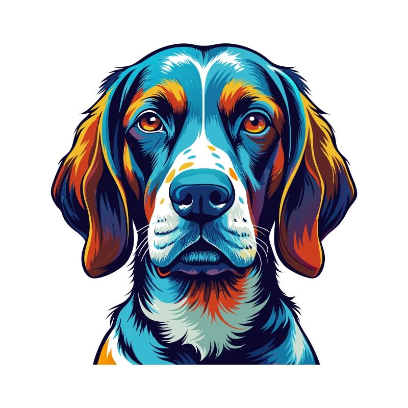 Français Gascogne Pointer Chien Race Dessin Animé Kawaii