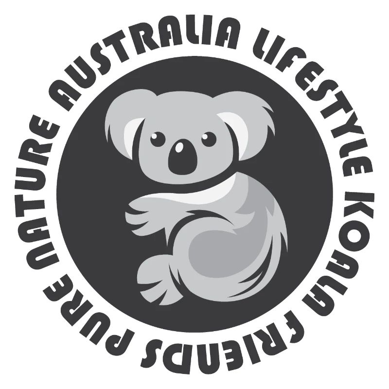 Australia Koala Comic Emblem Bear Animals Icon