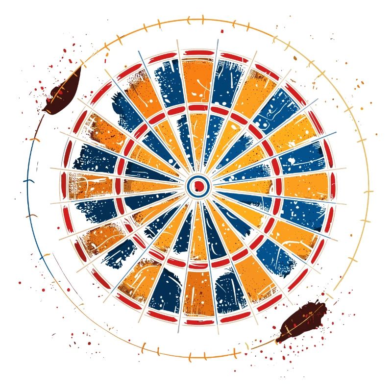 Dessin de jeu de fléchettes