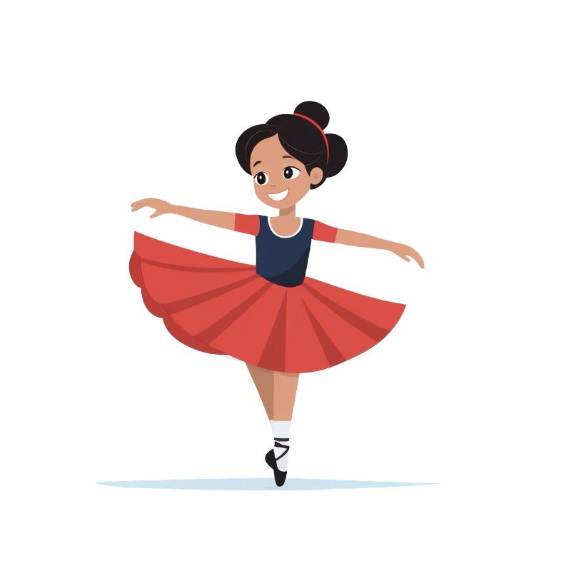 Danseuse en tutu coloré et élégant