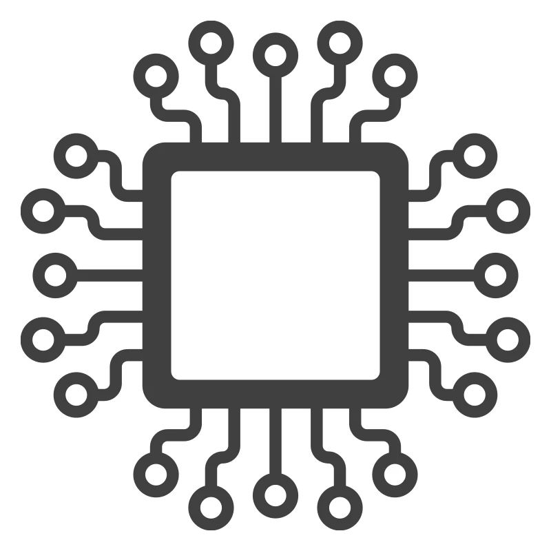 Logo de l’icône du circuit de micropuce