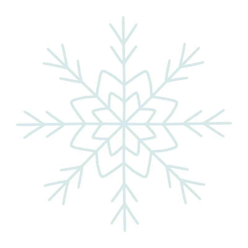Conception artistique complexe de ligne de flocon de neige
