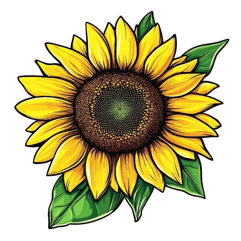 Sunflower Vector Graphic Illustration
