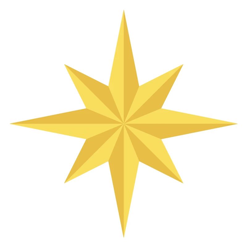 Étoile dorée à huit griffes