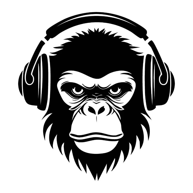 Crew Beatbox Rhythm Monkey Head Shirt