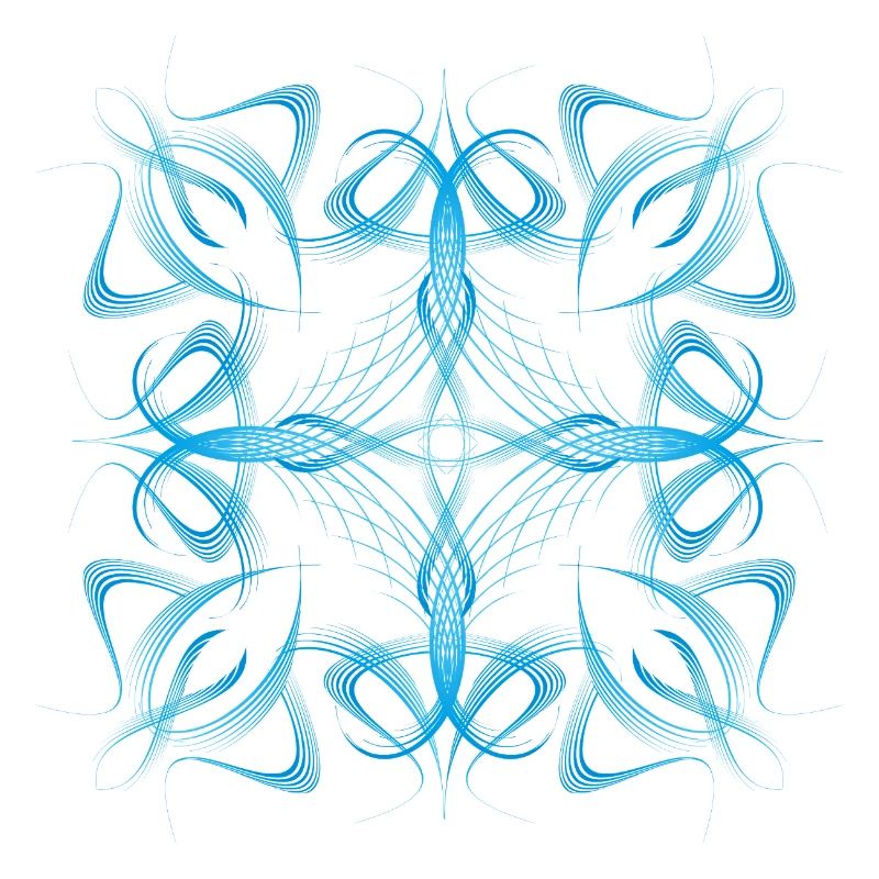 Delicate dynamic blue line pattern