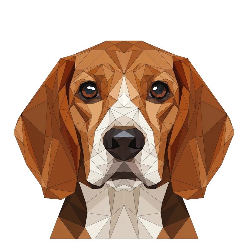 Polygon Beagle Portrait