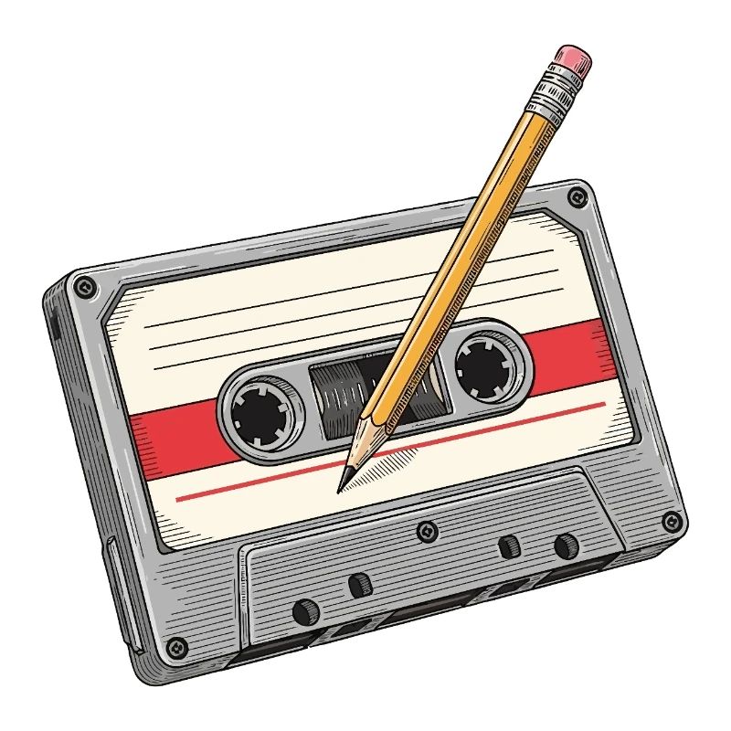 Cassette analogique avec crayon