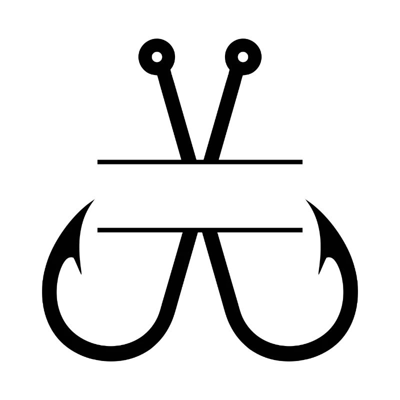 Fish Hook Name Monogram