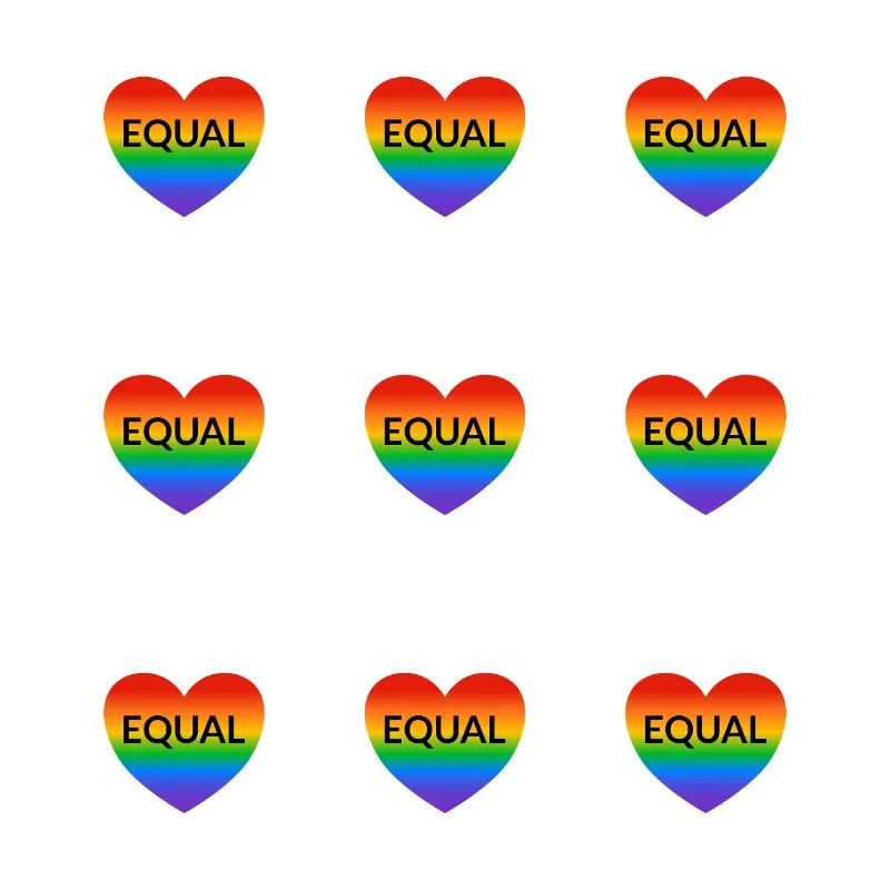 Rainbow Equal Heart LGBT Pride