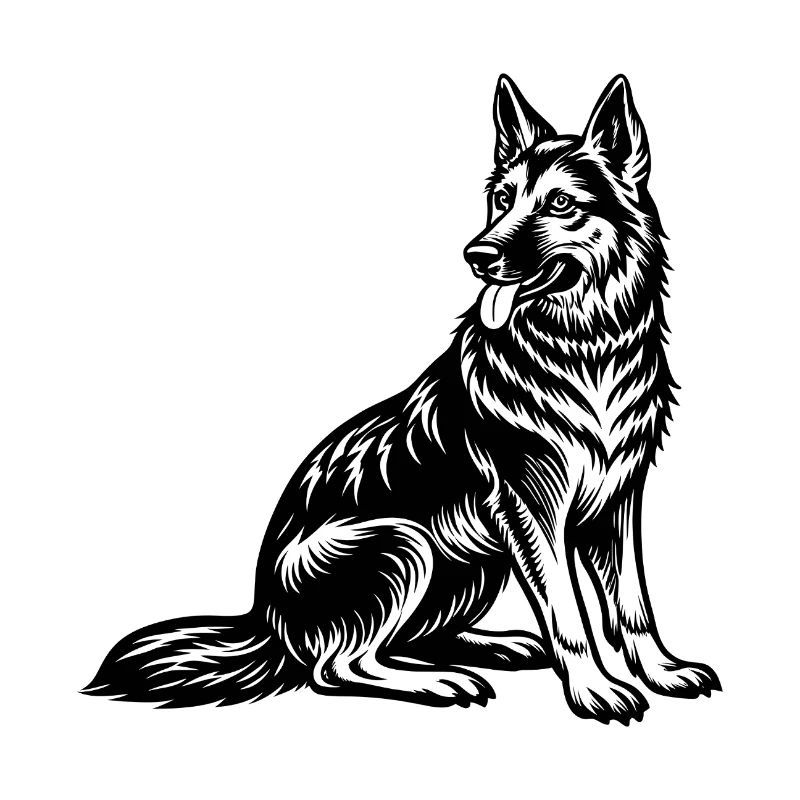 German Shepherd Sitting