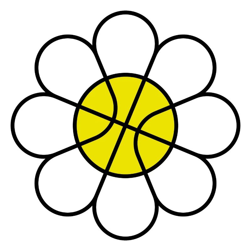 Basketball Gänseblümchen-Blume
