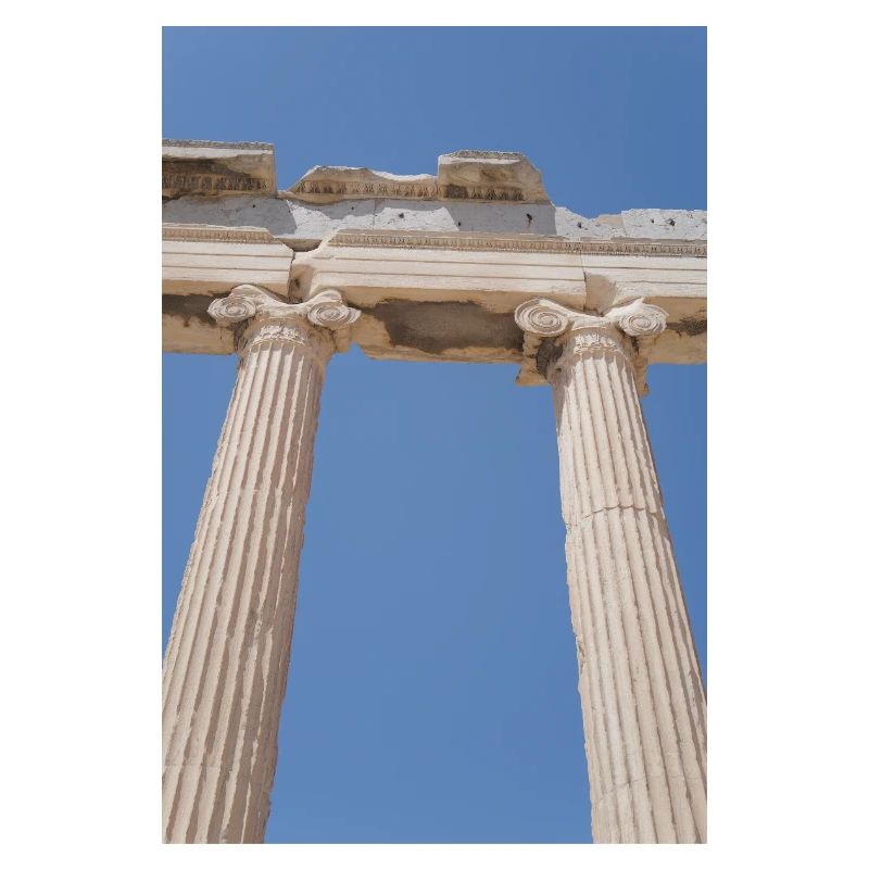Ancient columns under blue sky, Acropolis