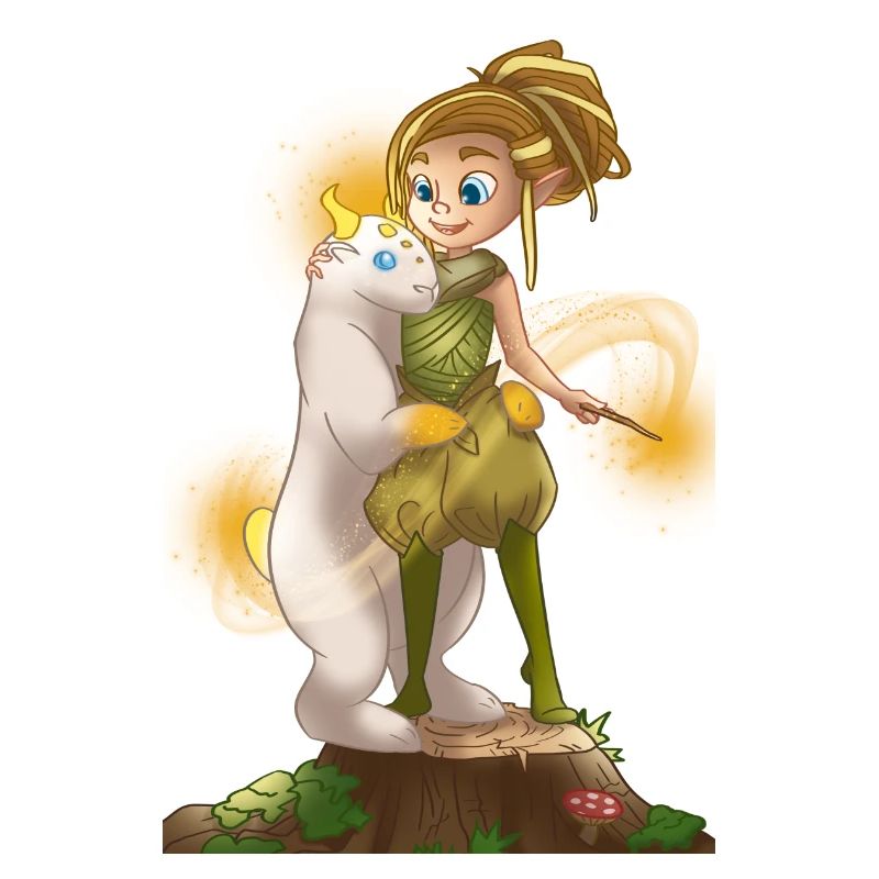 Female Elf Fantasy Design Elements Magical Pixie