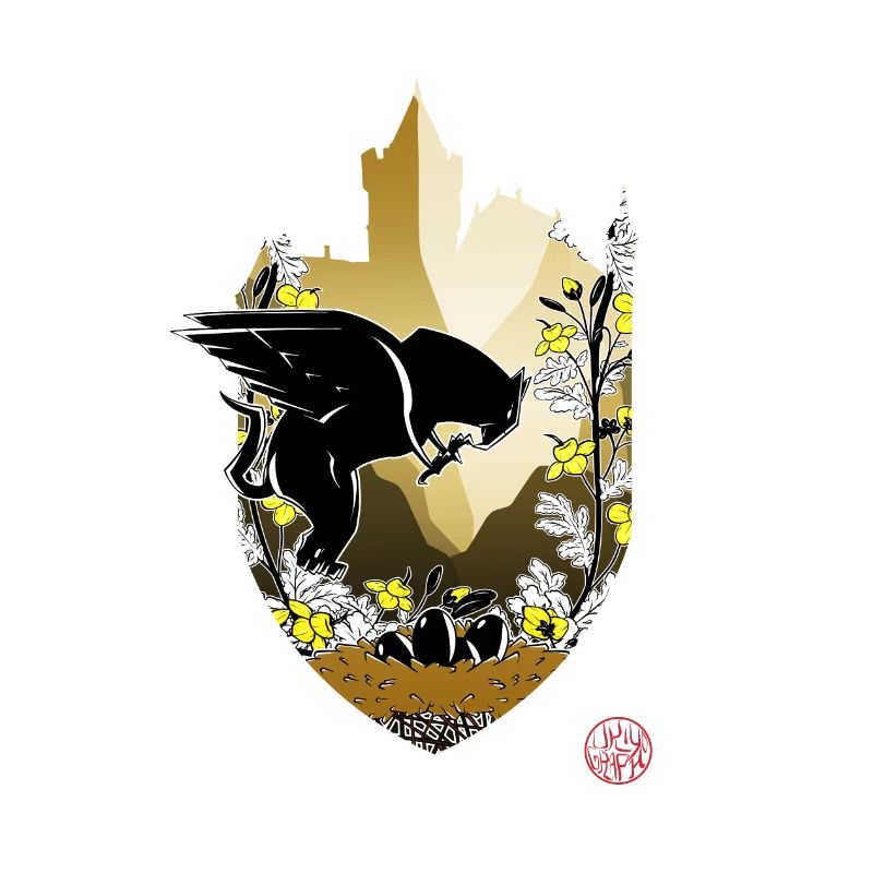 Griffon médiéval et château de Bran