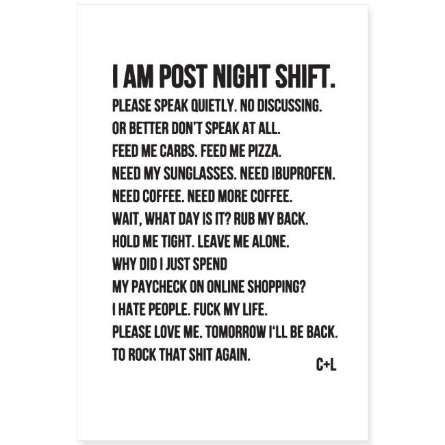 Night Shift Poem
