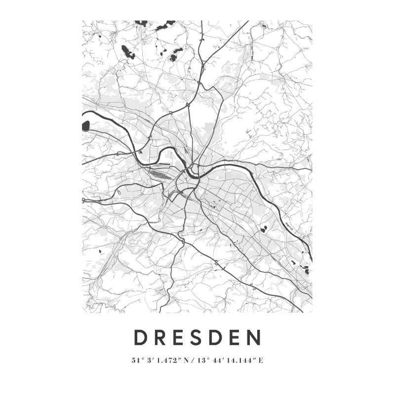 Dresden Map City Map Street Map Elbe