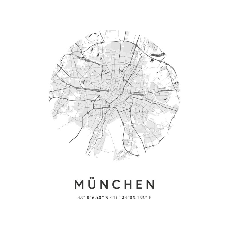 Munich Bavaria map city map citymap map