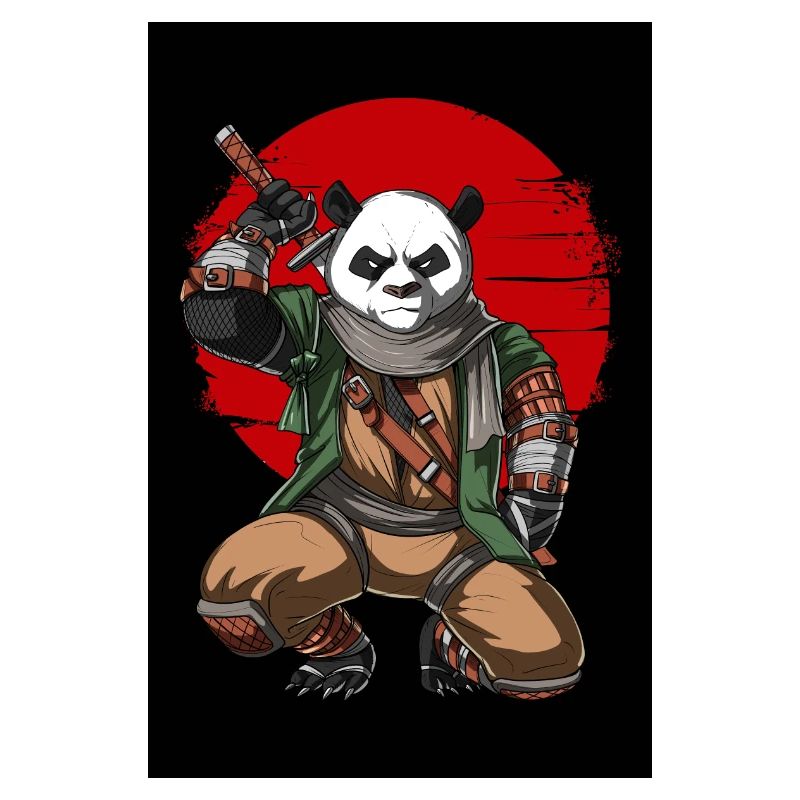 Panda Bear Ninja Samurai