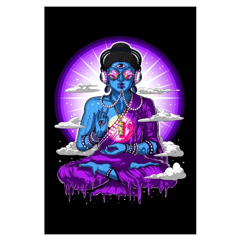 Psychedelischer Psytrance Buddha