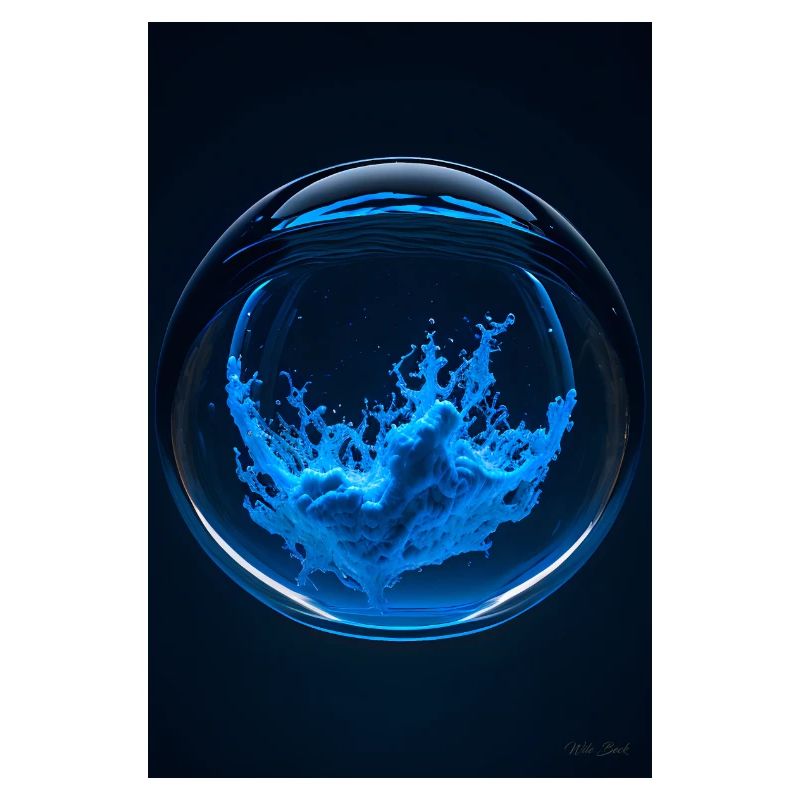 Clouds in a bubble blue 3