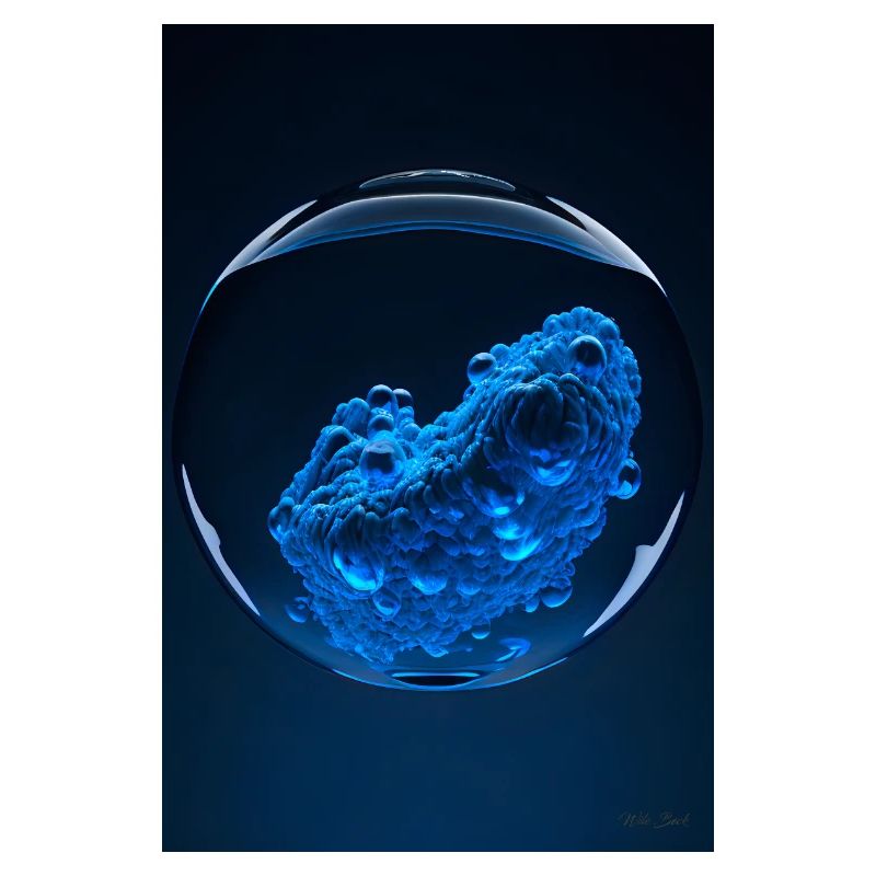 Clouds in a bubble blue 1