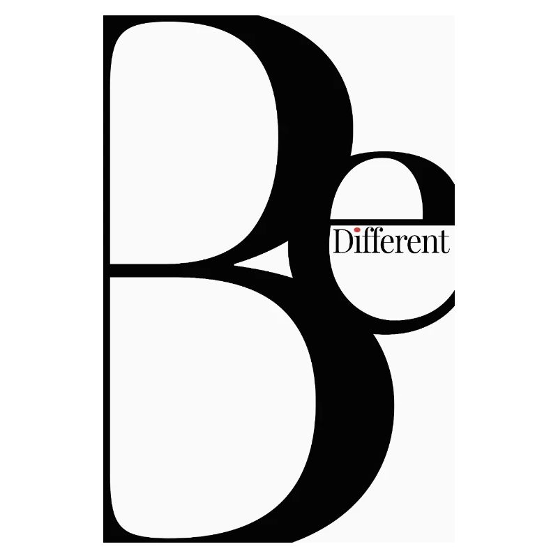 Soyez différent – Conception typographique minimaliste
