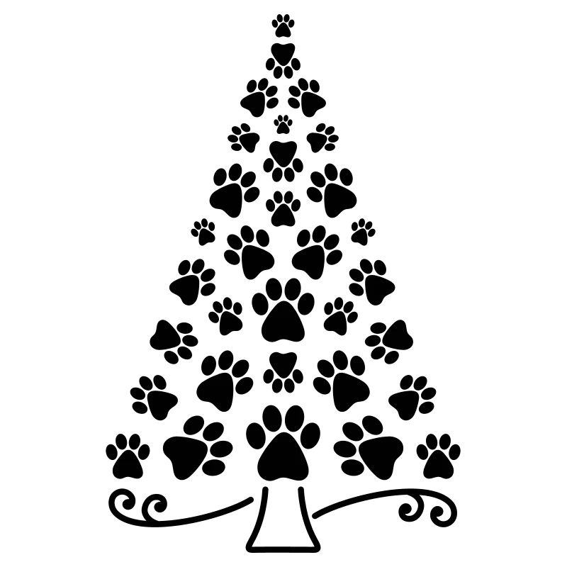 Weihnachtsbaum Pfote Hund Katze Pfoten Christbaum