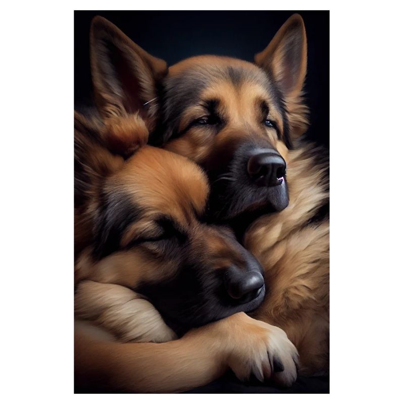 German Shepherd Dog Malinois Cuddle