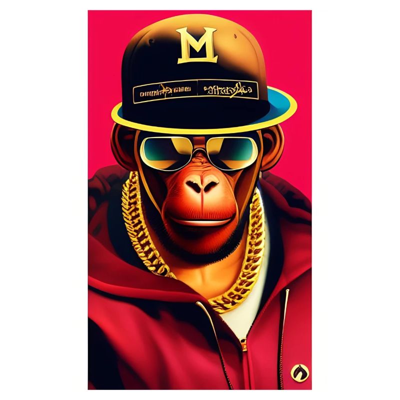 Cool monkey with gold chain