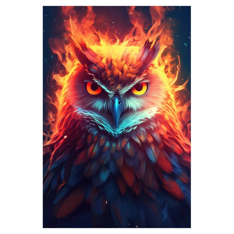 Eule Vogel Tier Eulen Flame