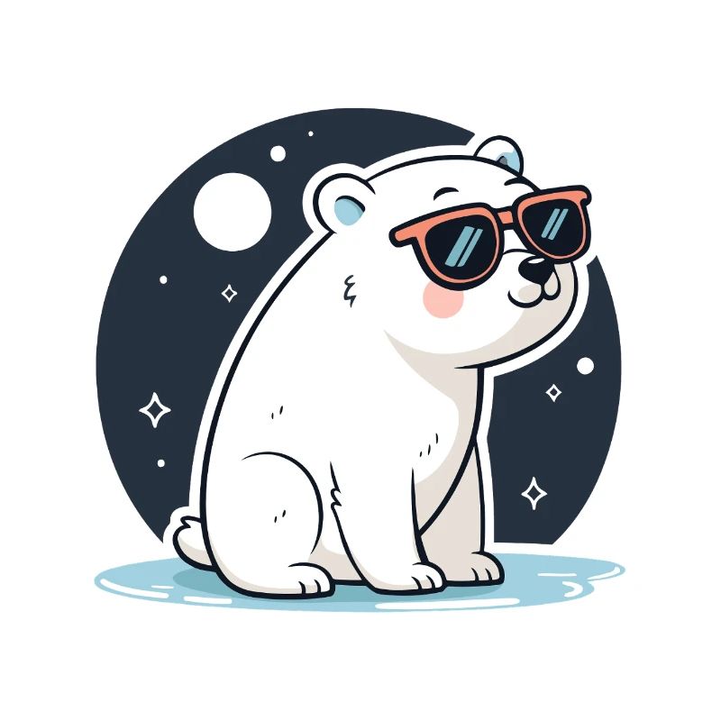 Rote Eisbär-Kosmische Brille