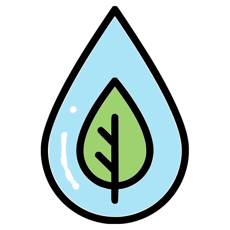 Éco de feuilles à goutte d’eau