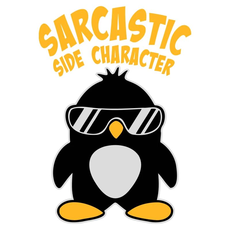 Pinguin Sarcastic Side Character Sonnenbrille Logo