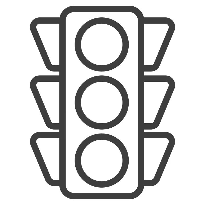 Icône de ligne de feu de circulation